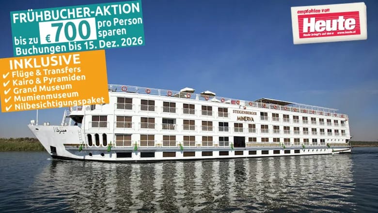 10 Tage Kombi-Reise Kairo mit Nilkreuzfahrt MS Steigenberger Minerva